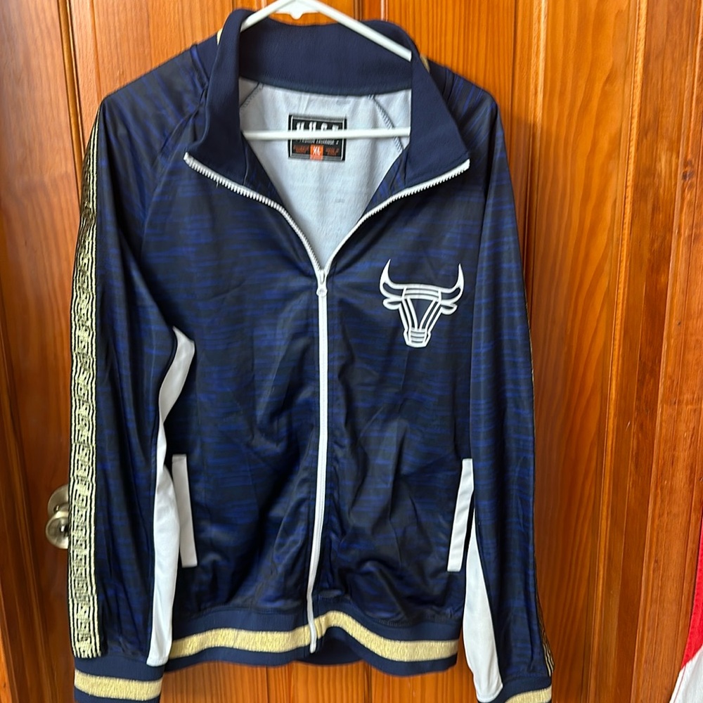Chicago Bulls Huge Fashion Exchange Zip Up Track Jacket Jersey NBA Basketball XL